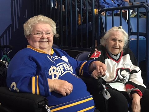 Two Wishes Granted At Once For  Betty and Elaine To Go To A Sabres Game! Image
