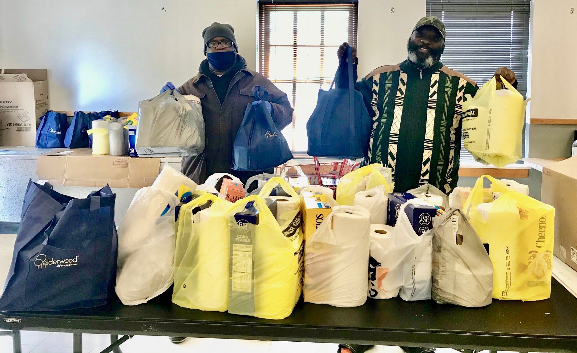 Bags of food donated to Martha Mitchell Community Center Image