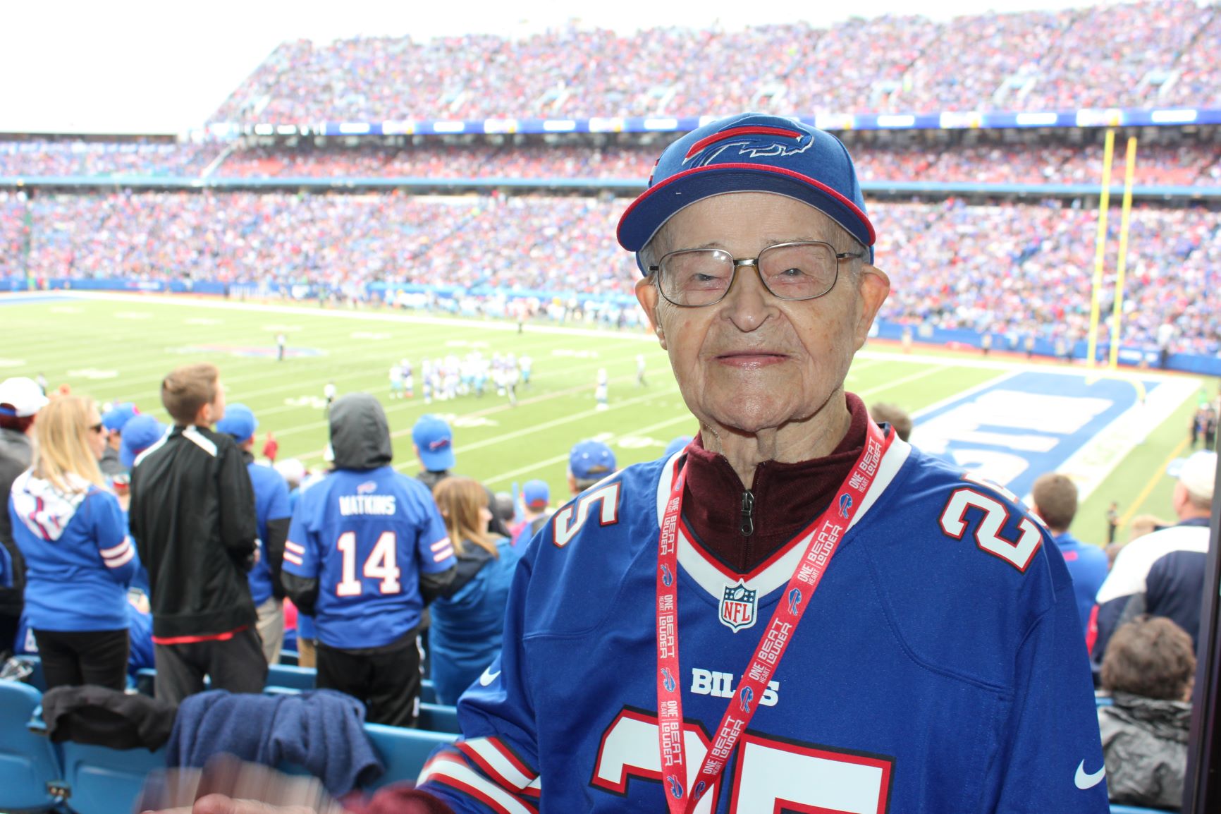 A VIP Day at the Bill's game for Eddie, 104!